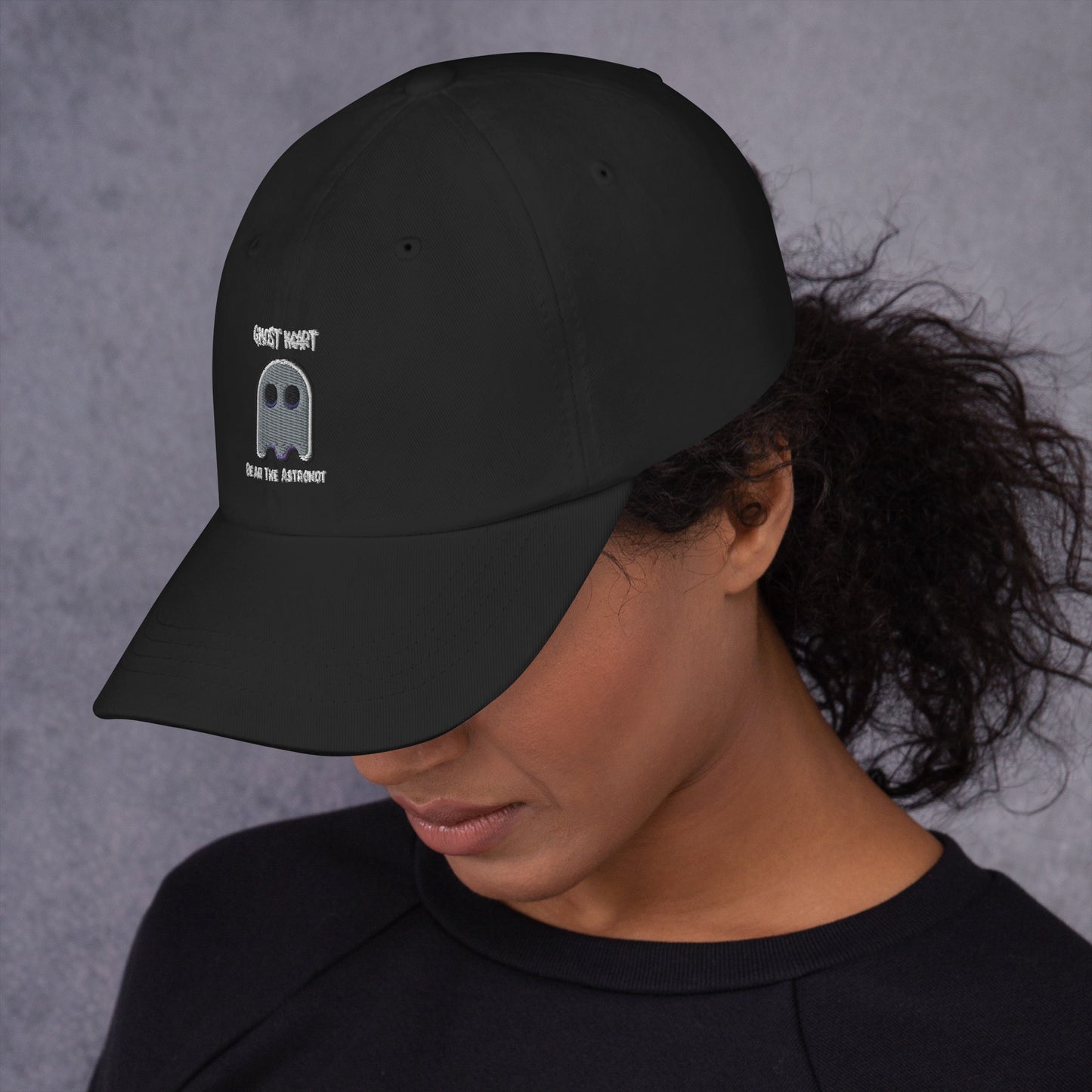 Bear the Astronot Ghost Heart Dad Hat