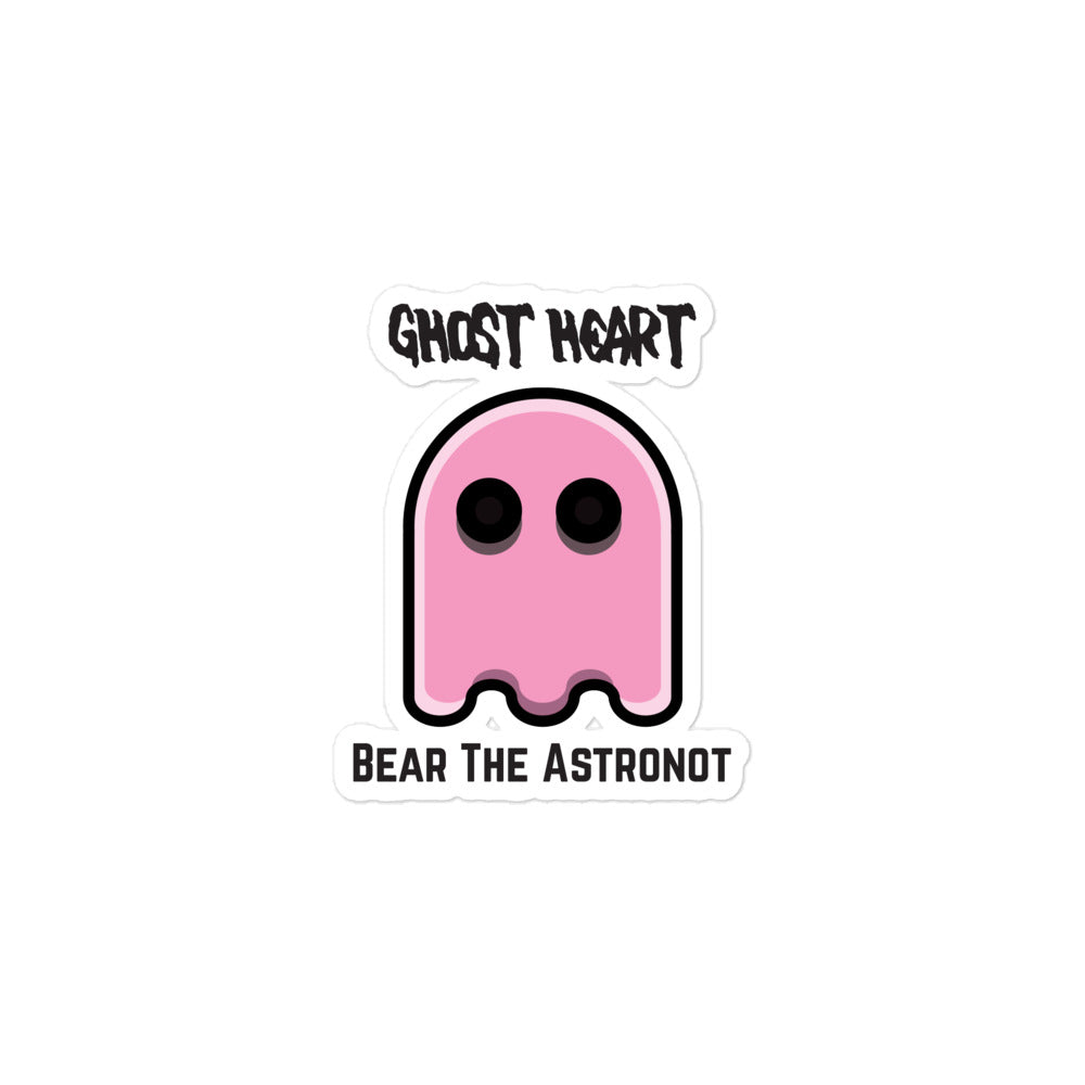 Bear the Astronot - Ghost Heart - Bubble-free stickers