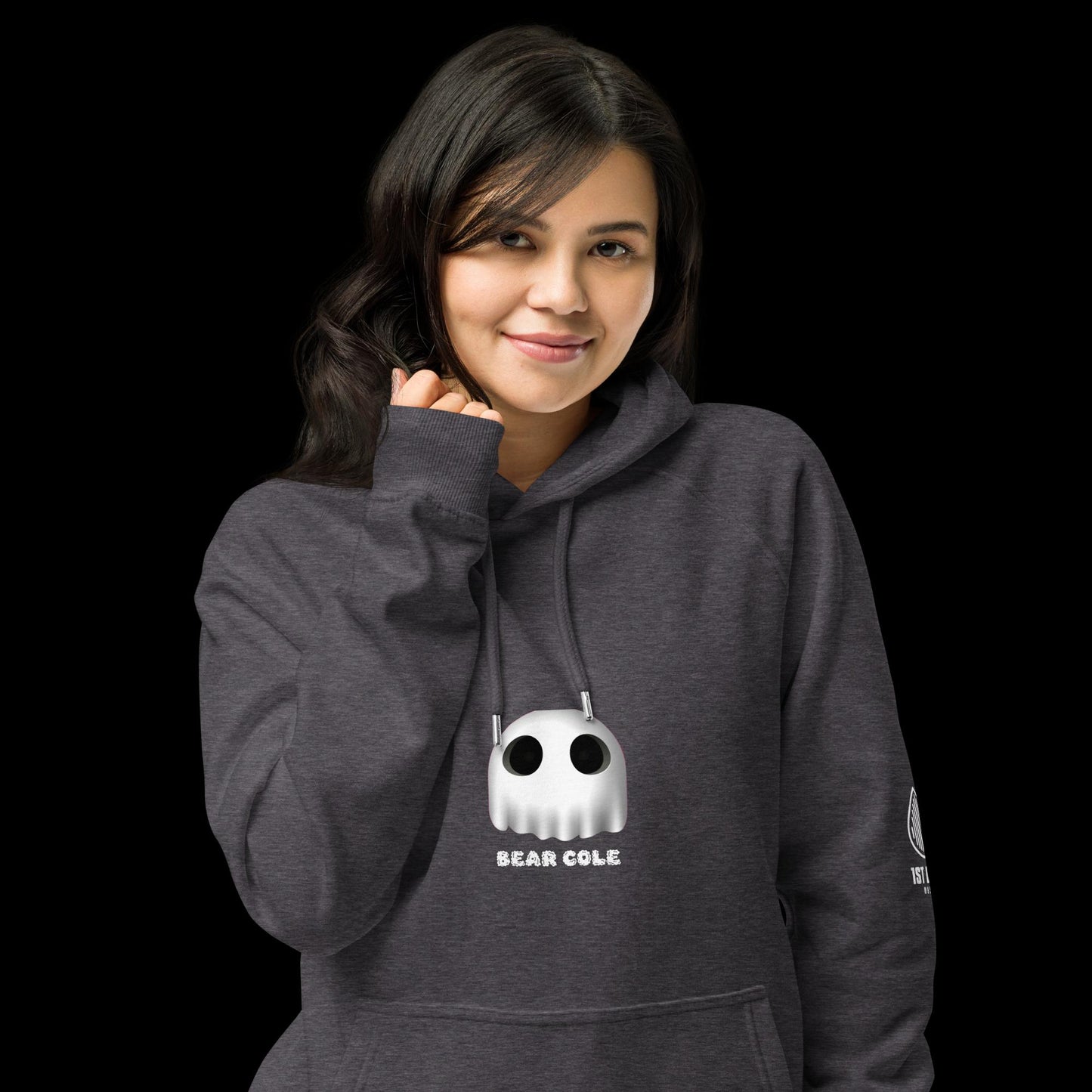 Bear Cole Ghost Unisex eco raglan hoodie