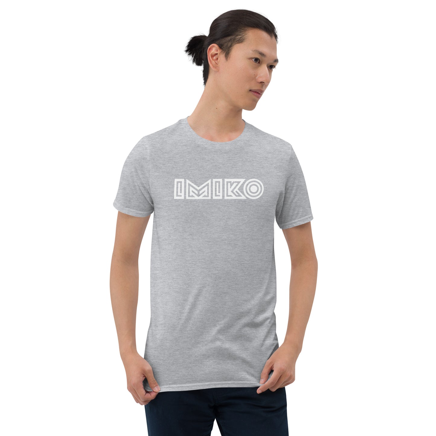IMIKO White Logo Short-Sleeve Unisex T-Shirt