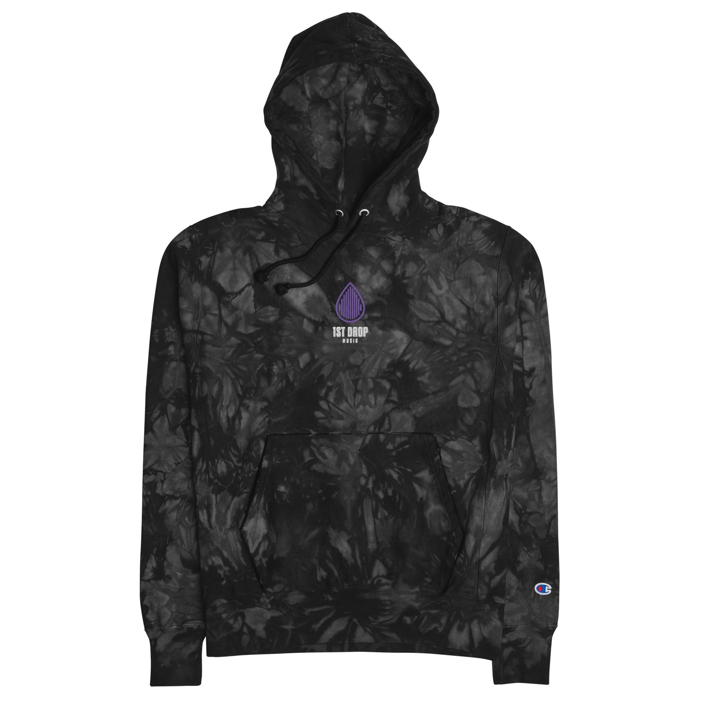 1st Drop Music Embroidered Unisex Champion tie-dye hoodie