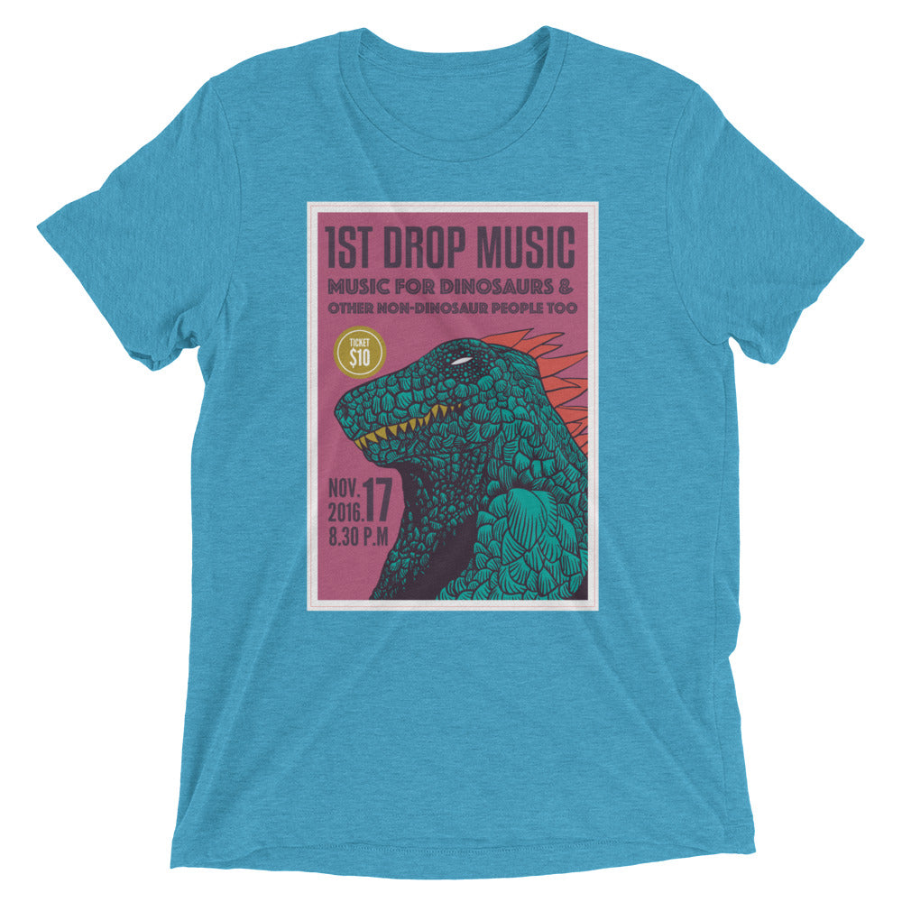 1st Drop Music Dinosaur Flyer Short sleeve t-shirt