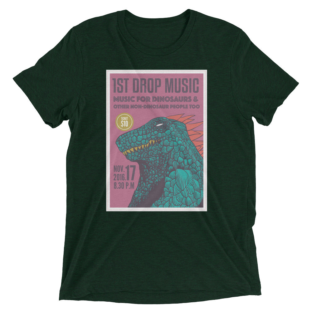 1st Drop Music Dinosaur Flyer Short sleeve t-shirt