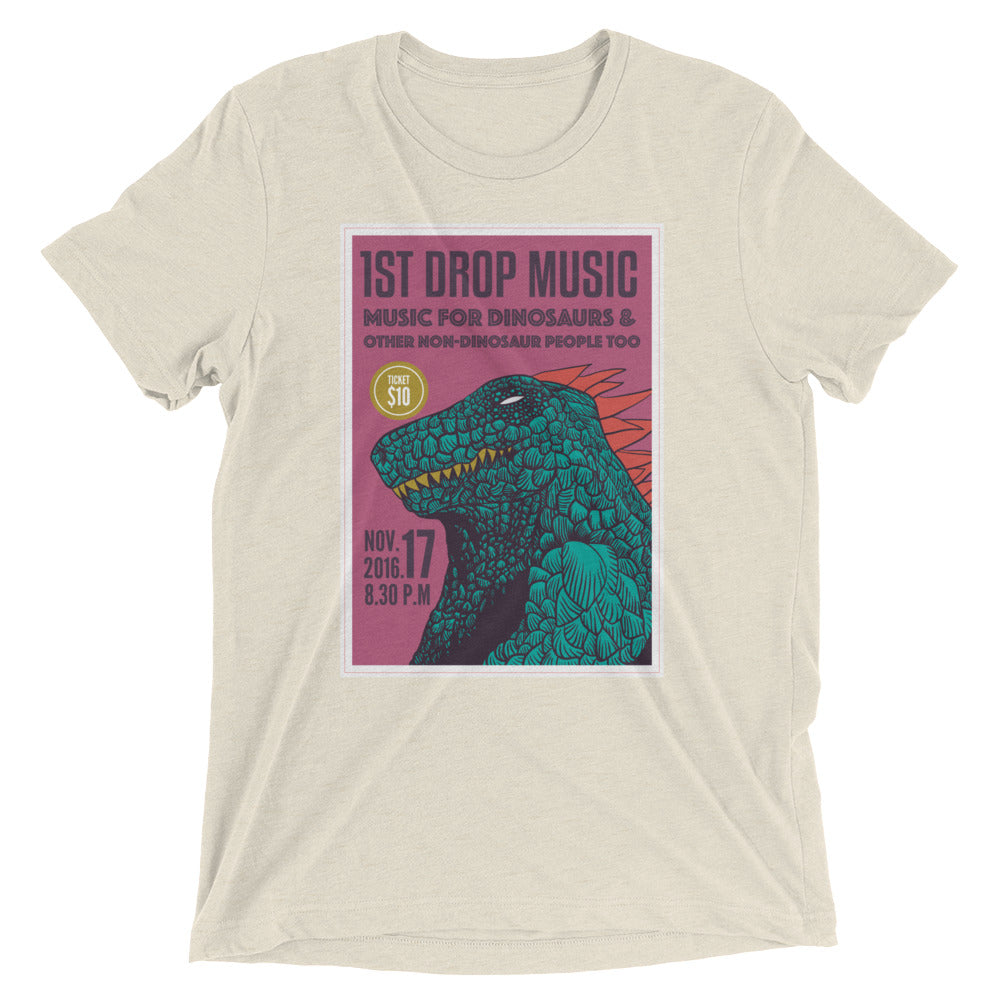 1st Drop Music Dinosaur Flyer Short sleeve t-shirt