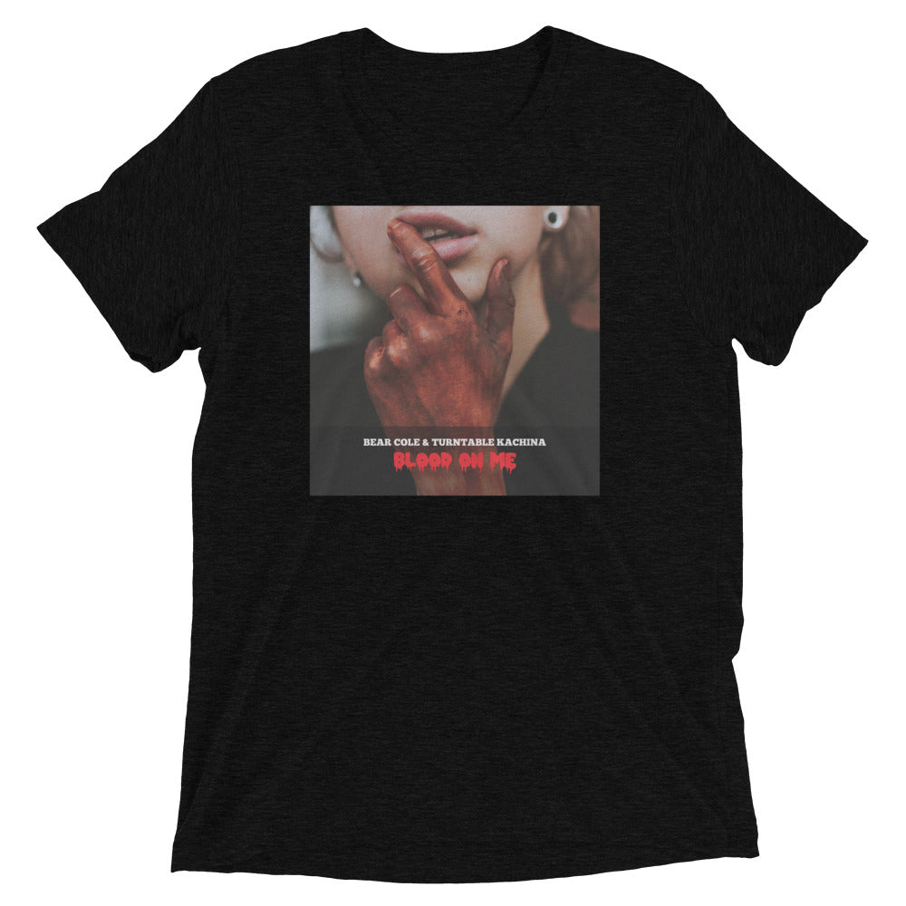 Blood On Me Album Cover Short sleeve t-shirt Bear Cole & Turntable Kachina