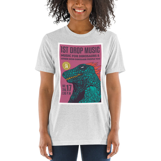 1st Drop Music Dinosaur Flyer Short sleeve t-shirt
